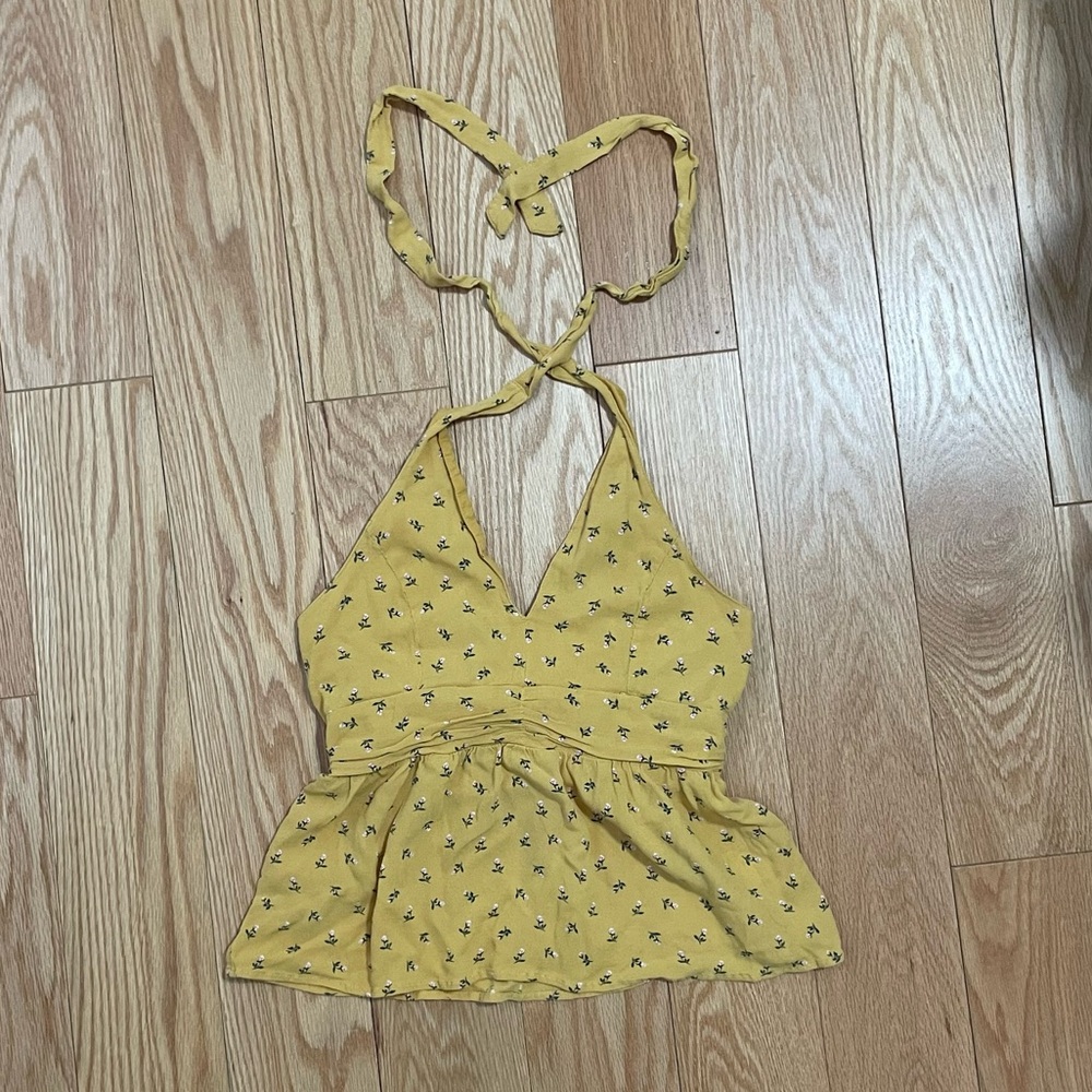 American Eagle Outfitters Mustard Floral Camisole